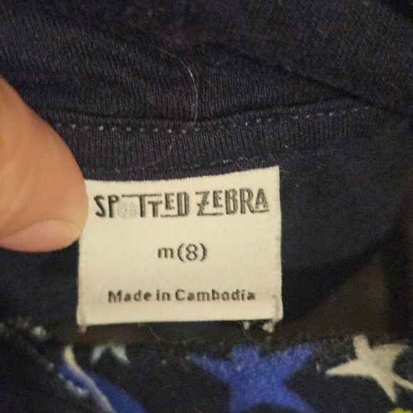 Spotted Zebra Kids Space Planets Stars Astronomh Hoodie Dress‎ Size medium (8) - Picture 4 of 5